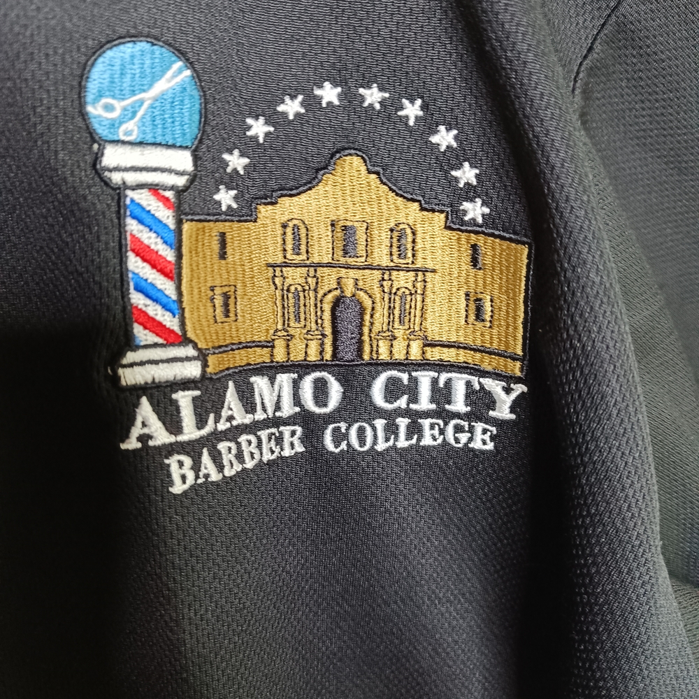 San Antonio Texas Alamo City Barber Colleg Baseball XL Jersey Casual Hipster Dad